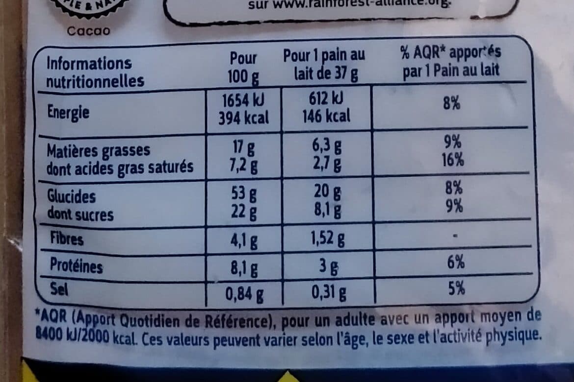 Pasquier Pains au lait barre choco x 10 packshot