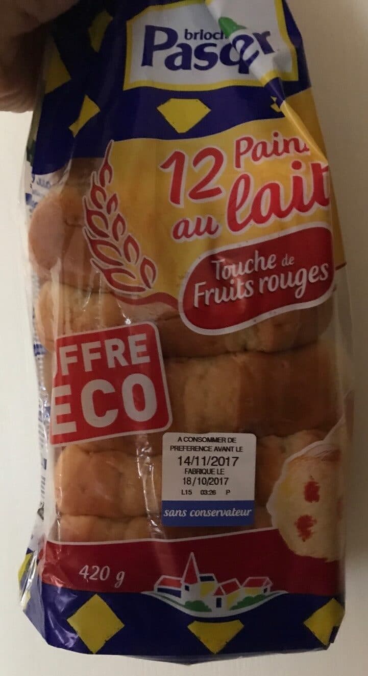 Pasquier 12 pains au lait - touche de fruits rouges packshot