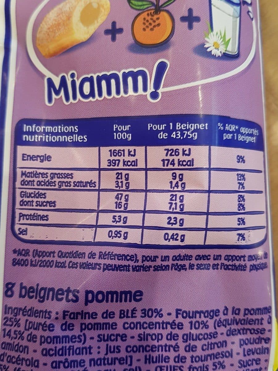 Brioches Pasquier Pitch beignet pomme packshot