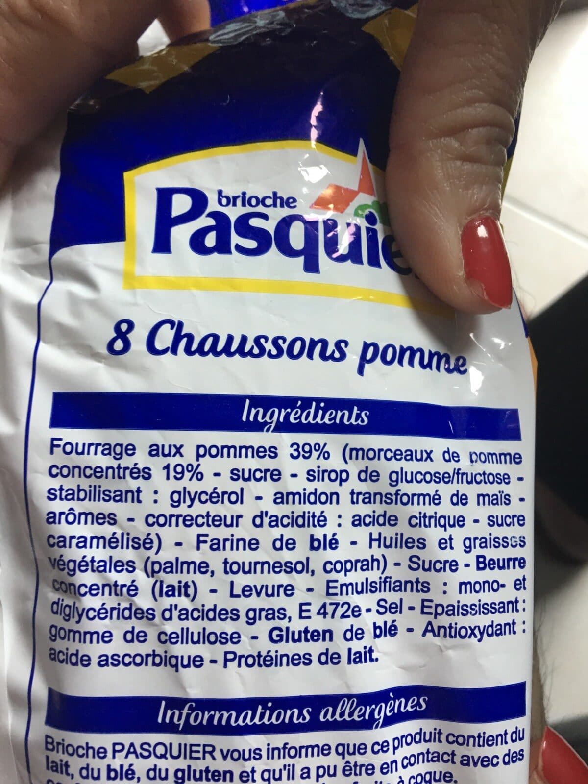 Brioche Pasquier 8 Chaussons Aux Pomme, Sachet De 385 Grammes, Marque Pasquier packshot