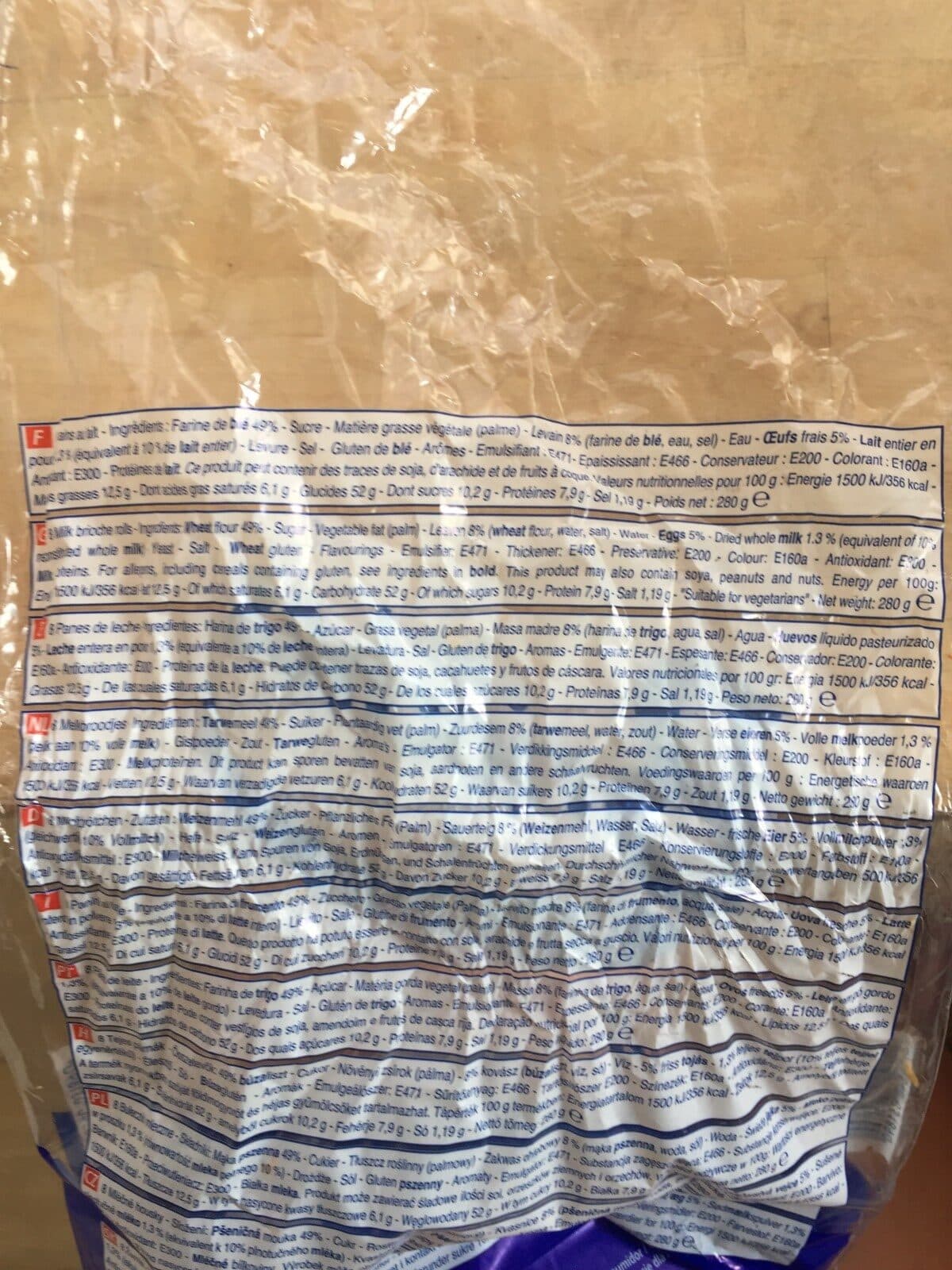 Open Food Facts Les Brioches 8 Pains au Lait packshot