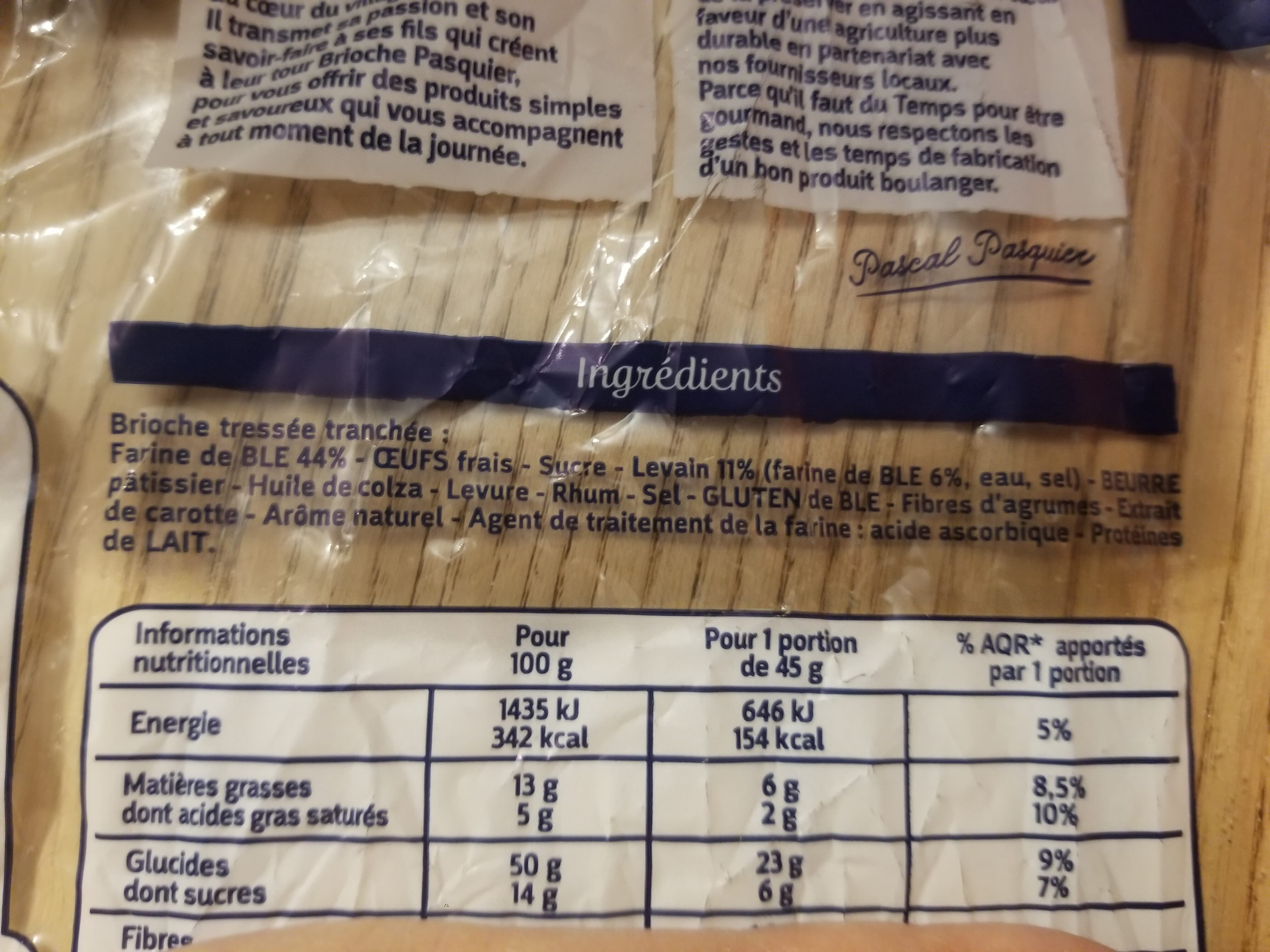Brioche Pasquier Brioche tressée tranchée packshot