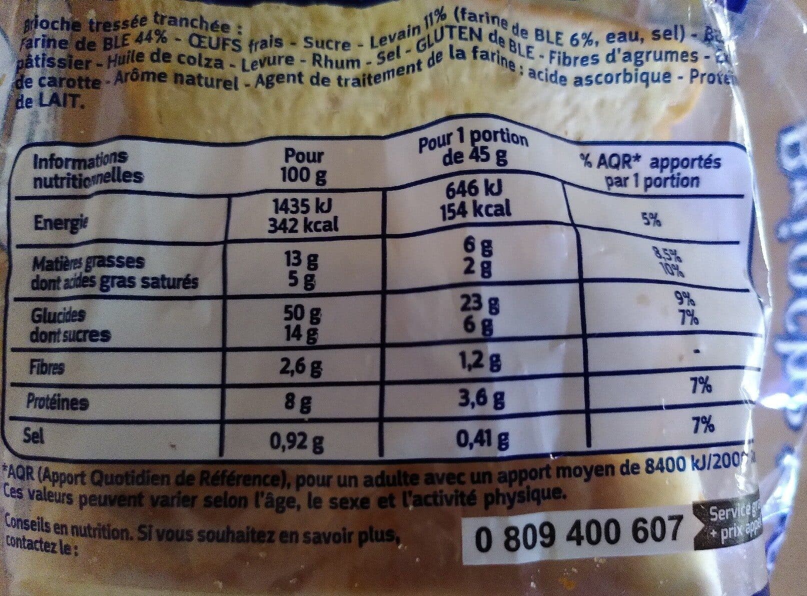 Brioche Pasquier Brioche tressée tranchée packshot
