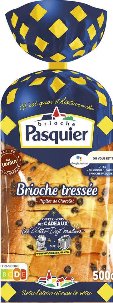Pasquier Brioche Tressée Tranchée Pépites packshot