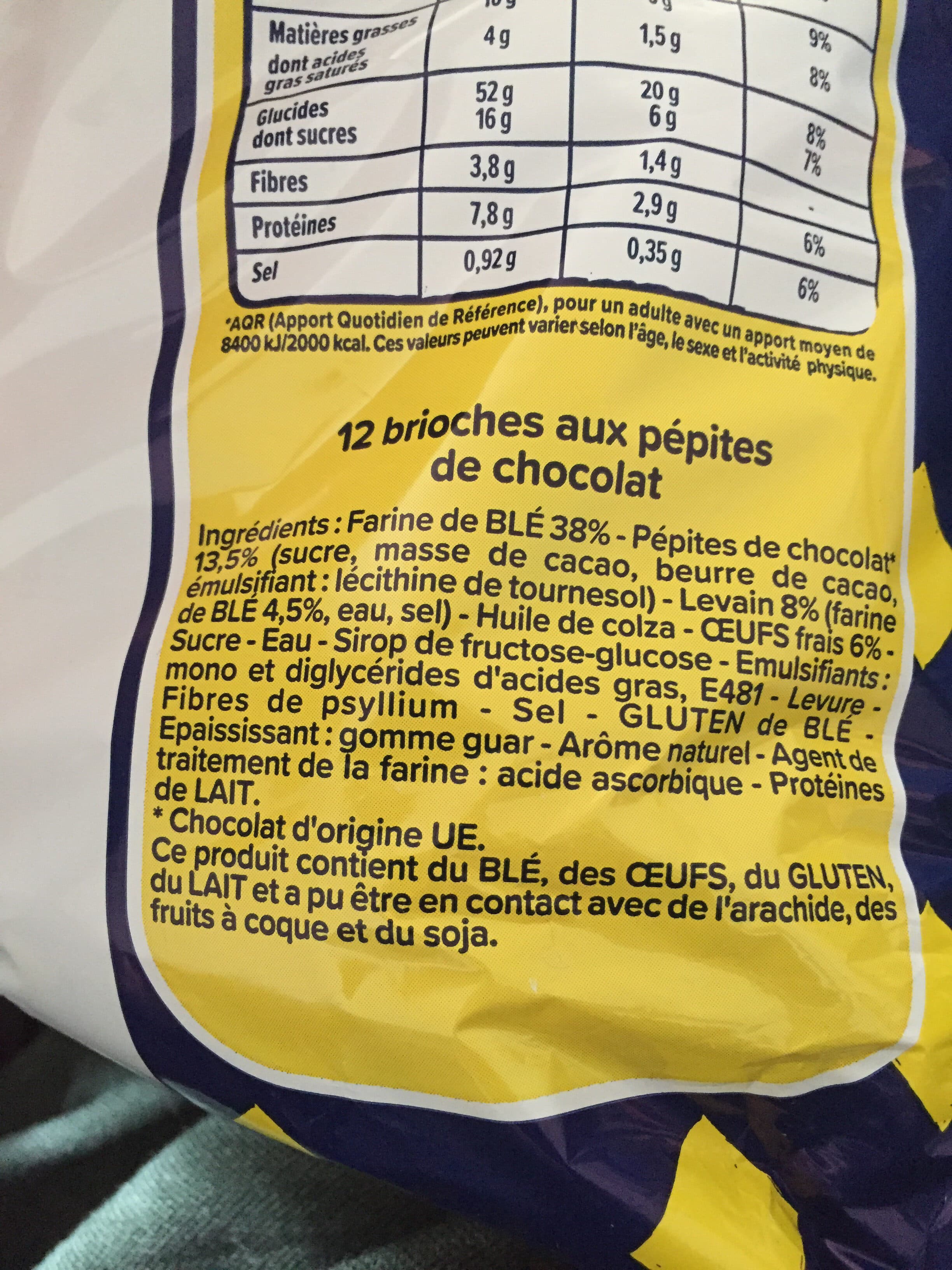 Brioche Pasquier Pitch - Brioches pépites de chocolats packshot
