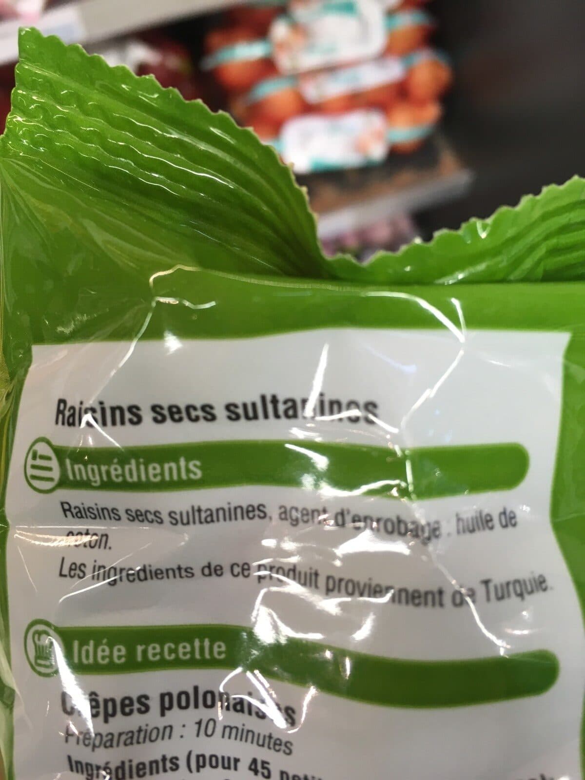 Open Food Facts Raisins sultanés packshot