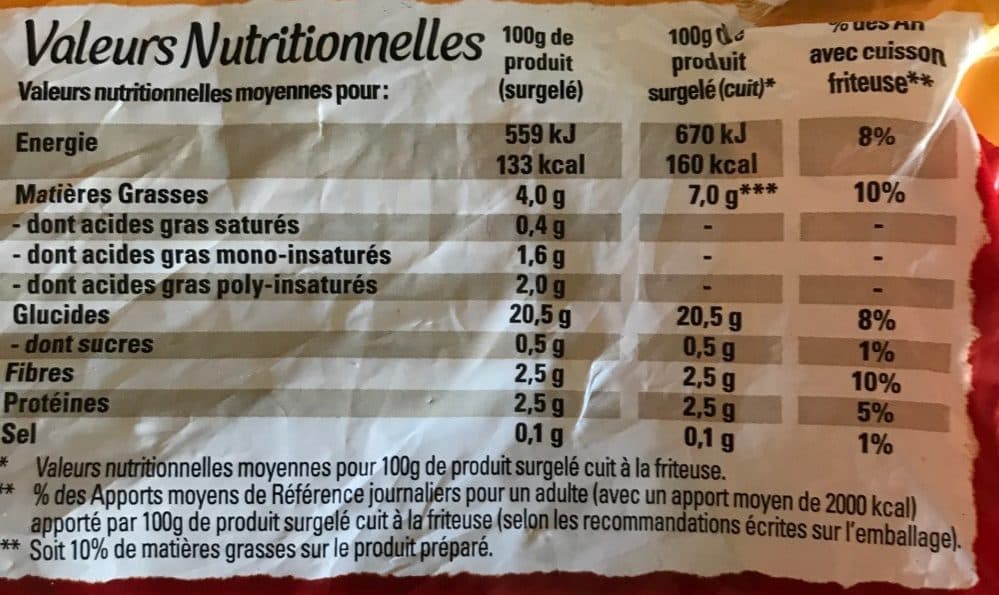McCain Frites Tradition packshot