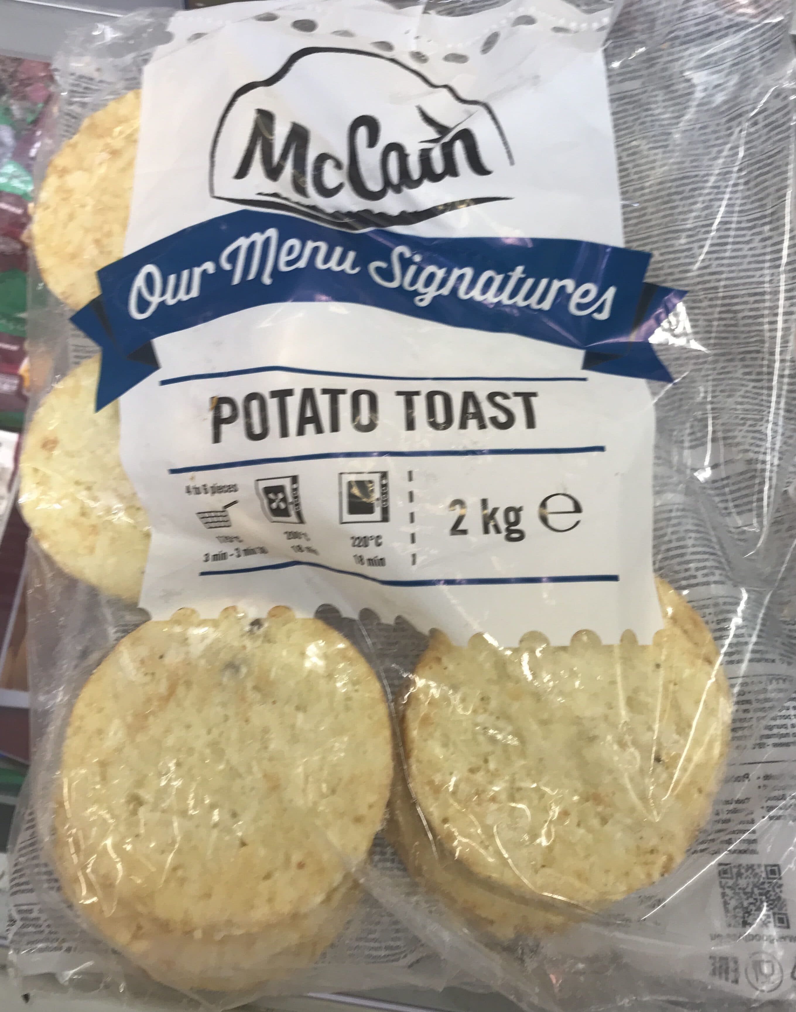 McCain 2KG Potato Toast Mac Cain packshot