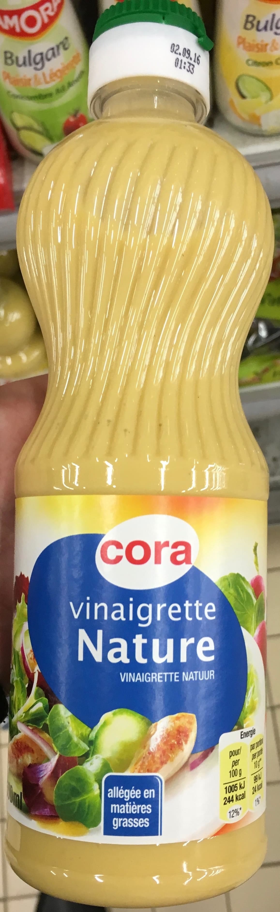 Cora Vinaigrette nature allégée en matières grasses packshot