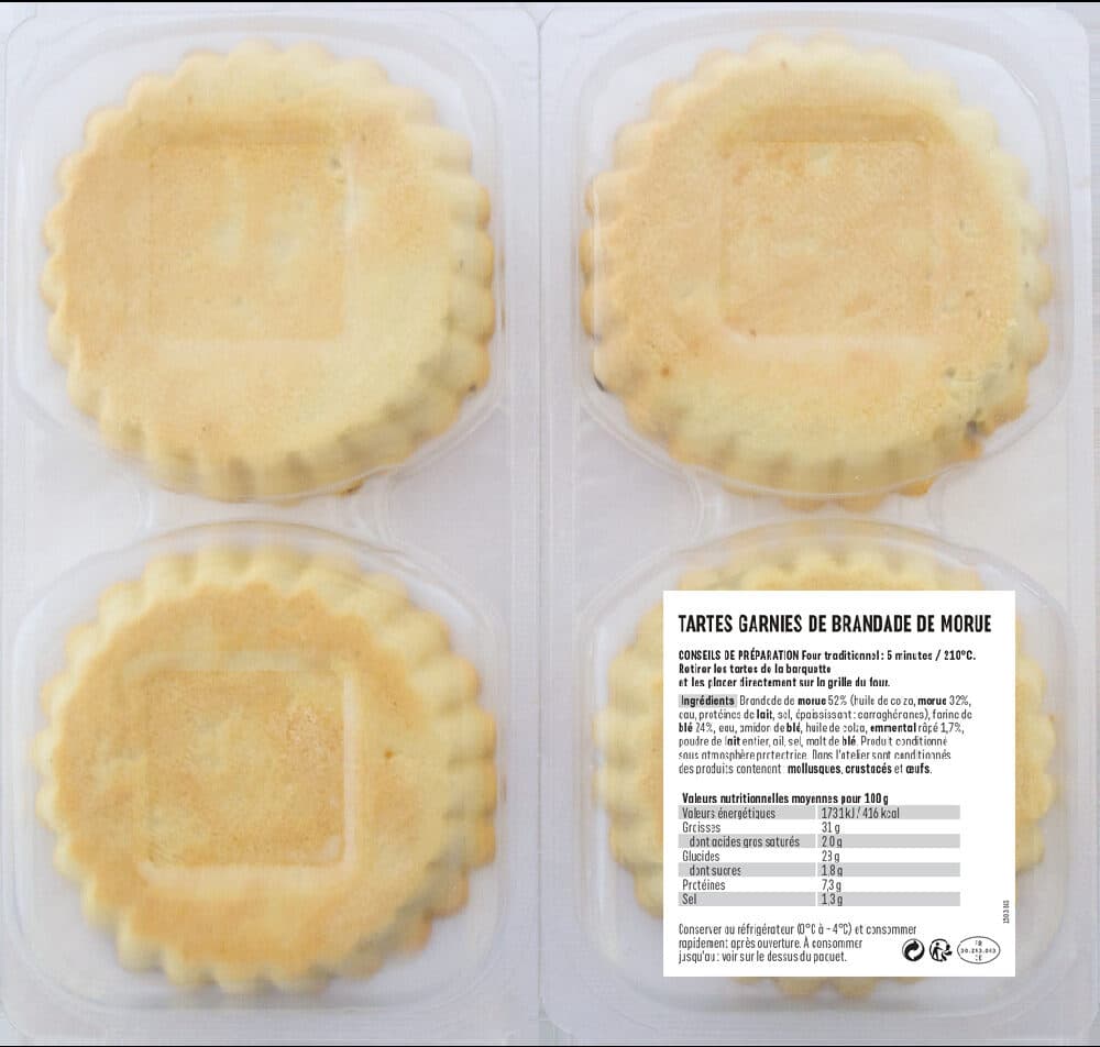 Coudène Tartes brandade packshot