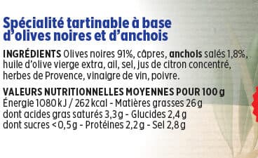 Coudène Tapenade noire Coudène packshot
