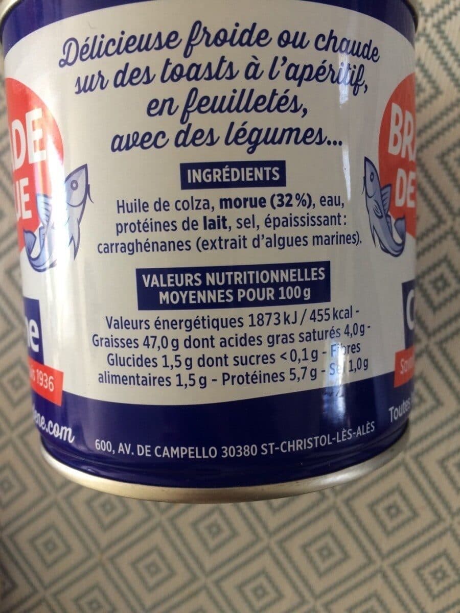 Coudène Brandade de morue packshot