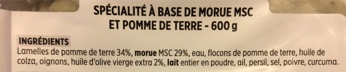 Coudène Brandade de morue parmentière Coudène packshot