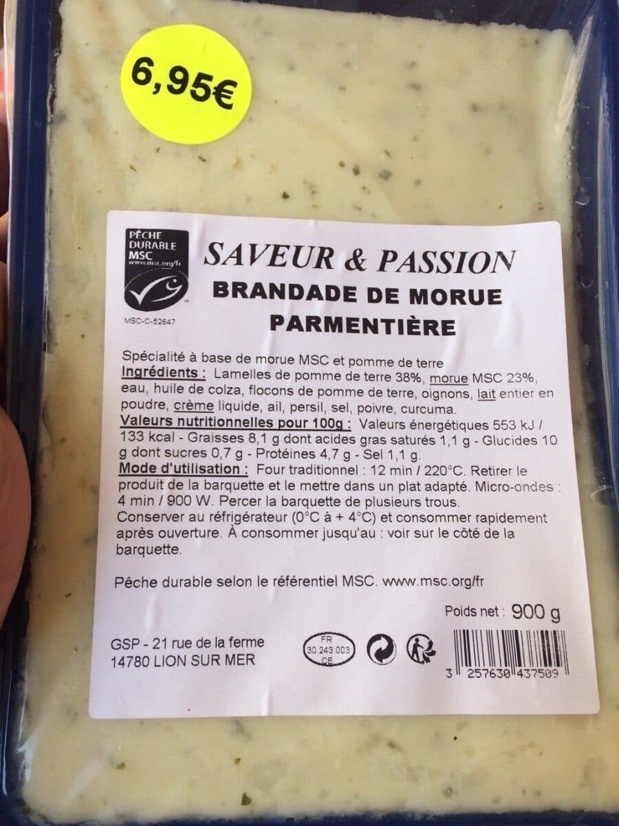 Saveur & Passion Brandade de morue packshot