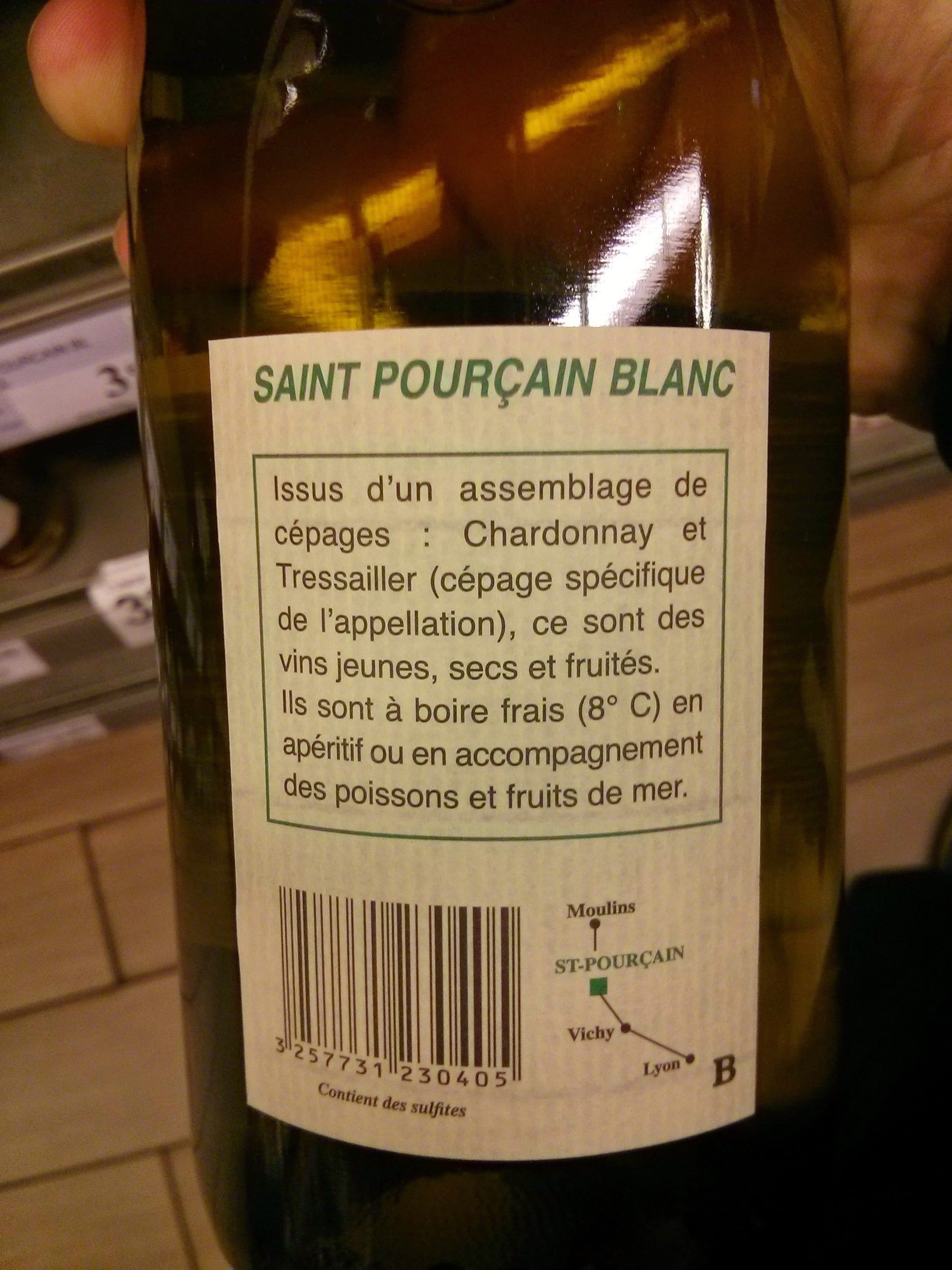 Open Food Facts Saint Pourçain blanc packshot