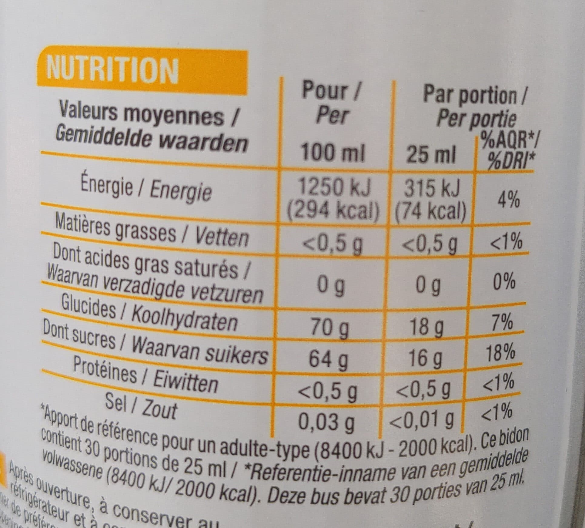 Cora Sirop de citron packshot