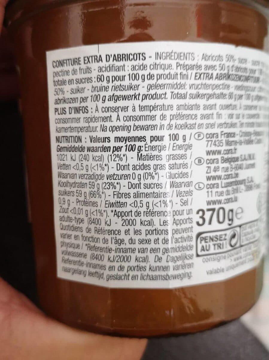 Cora Confiture extra d'abricots packshot