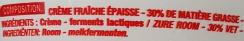 Cora Crème fraîche épaisse (30% MG) packshot