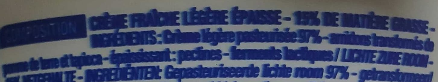 Cora Crème fraîche Légère (15% MG) packshot