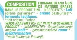 Cora Fromage blanc 8% de matière grasse packshot
