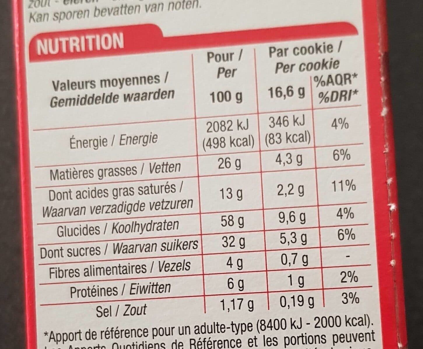 Cora Cookies pépites de chocolat packshot
