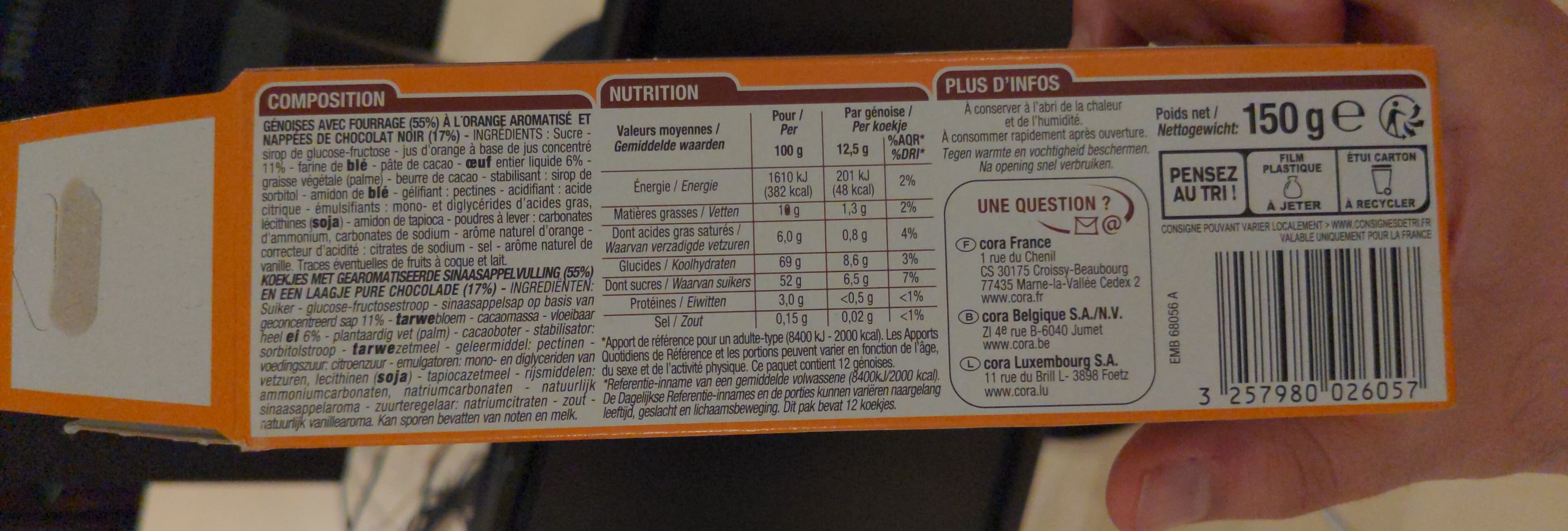 Cora Génoises fourrées Orange packshot