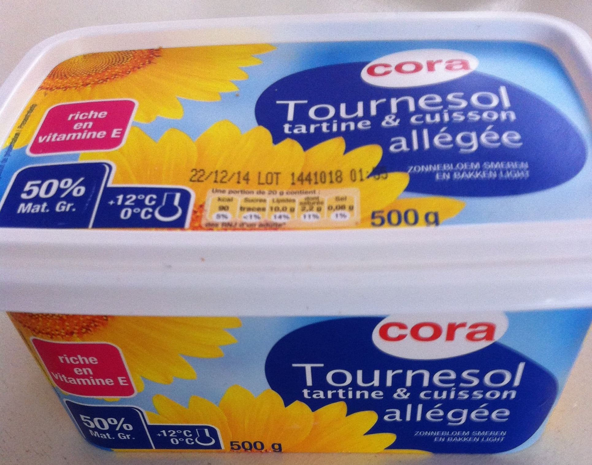 Cora Tournesol tartine & cuisson allégée packshot