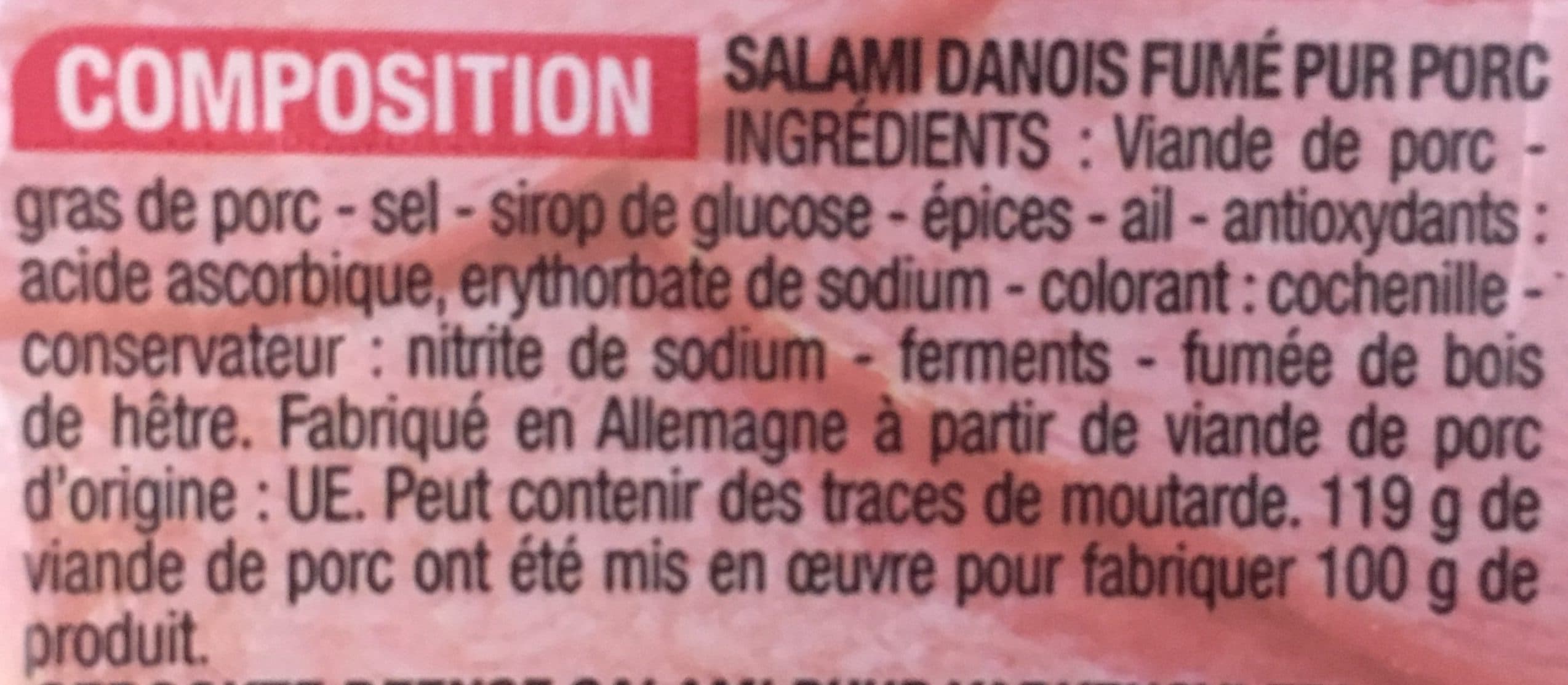 Cora Salami Danois Fumé Pur Porc packshot