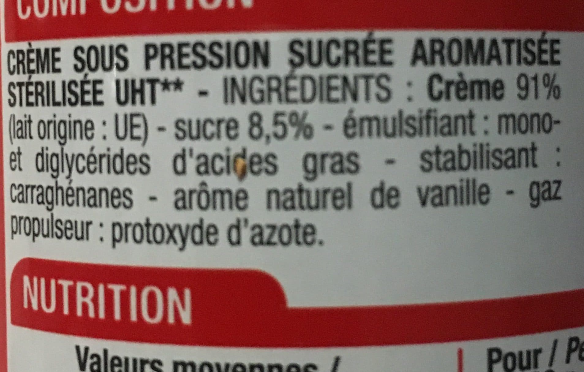 Cora Crème Chantilly entiere, Marque Cora packshot