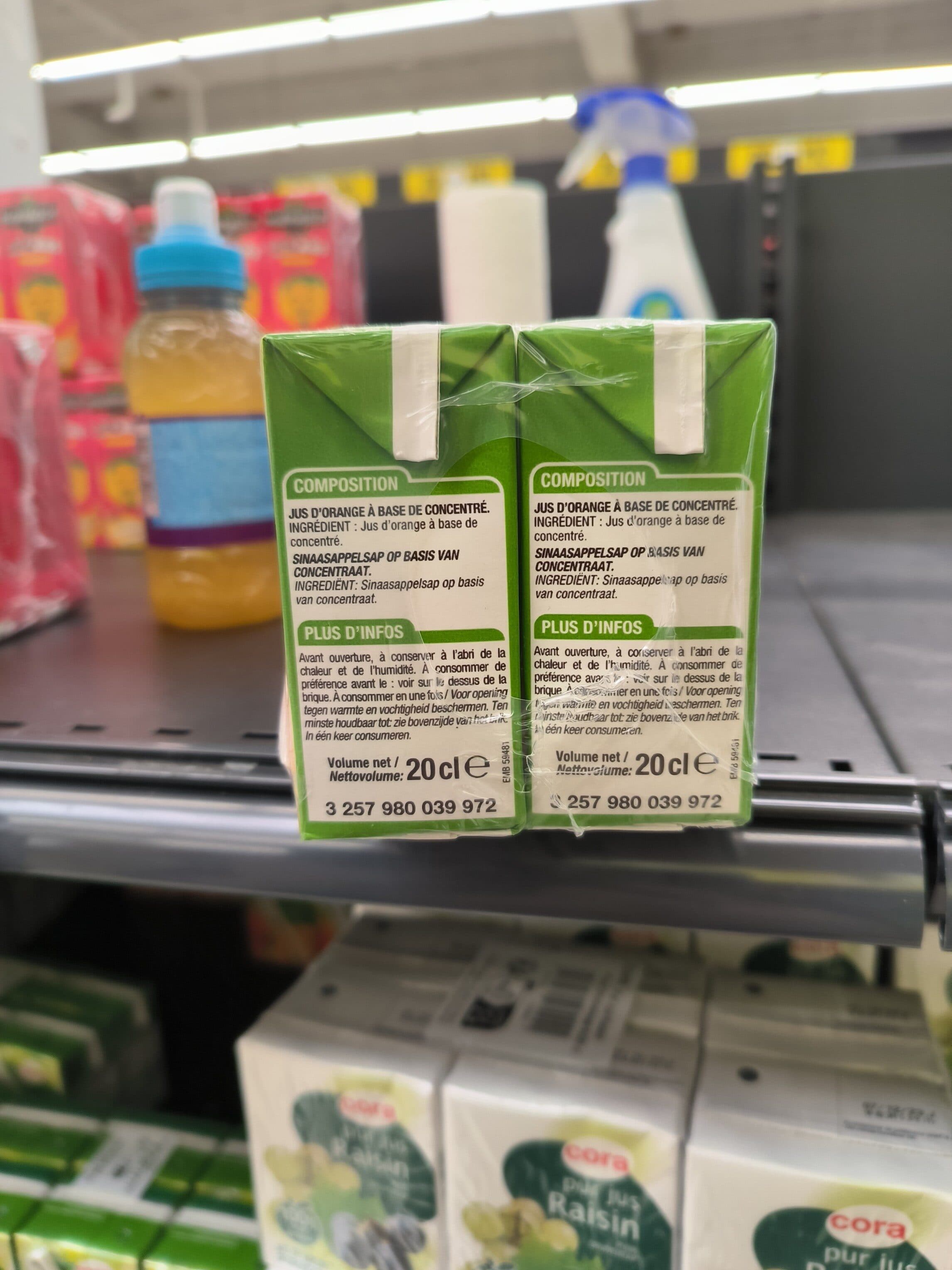 Cora Jus D'orange, Pack De 6 Fois 20 Centilitres, Marque Cora packshot