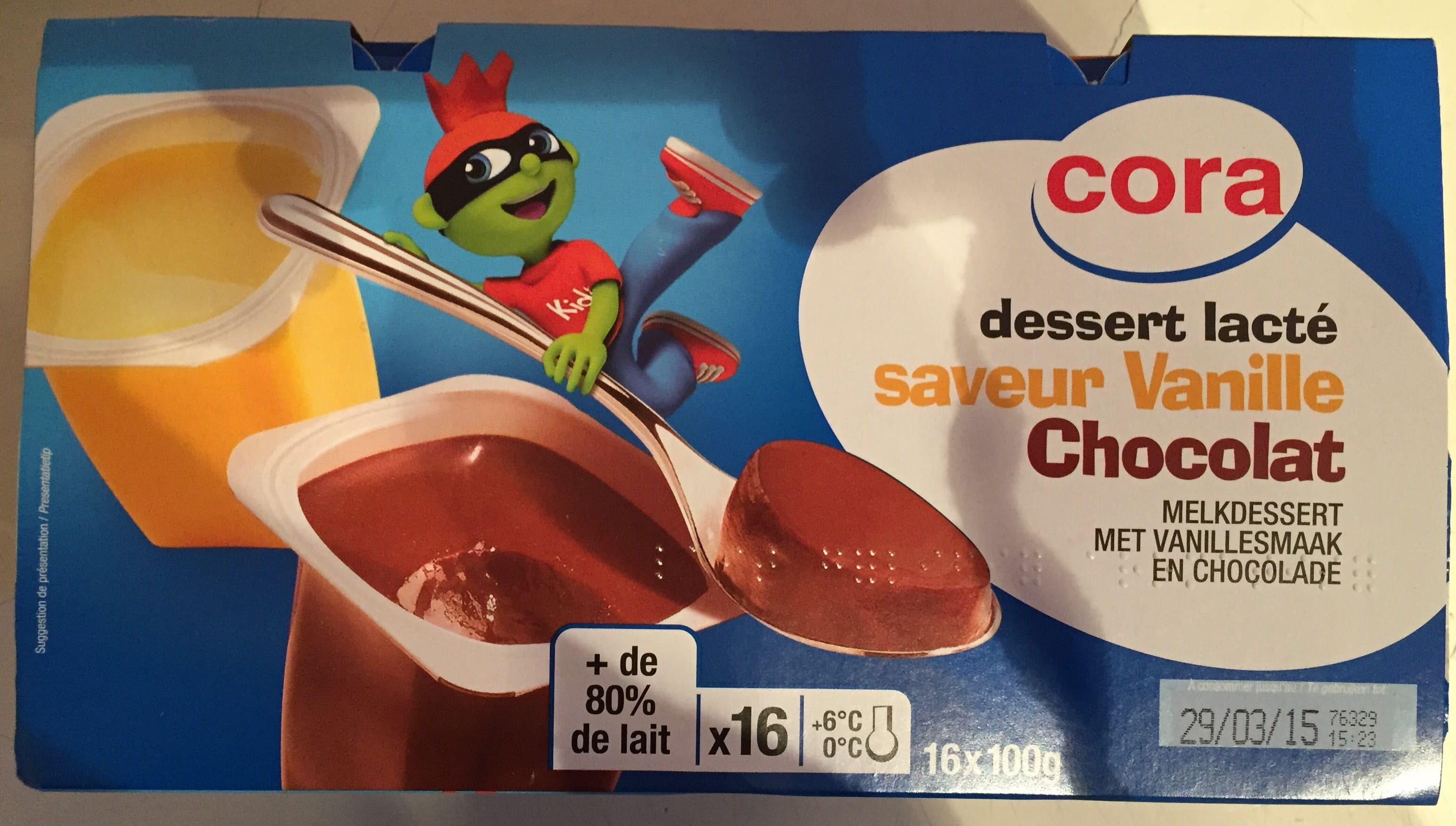 Cora Dessert lacté saveur Vanille Chocolat packshot
