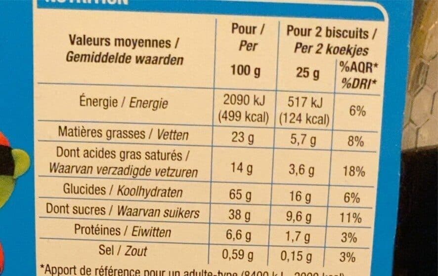 Cora Petit beurre chocolat lait packshot