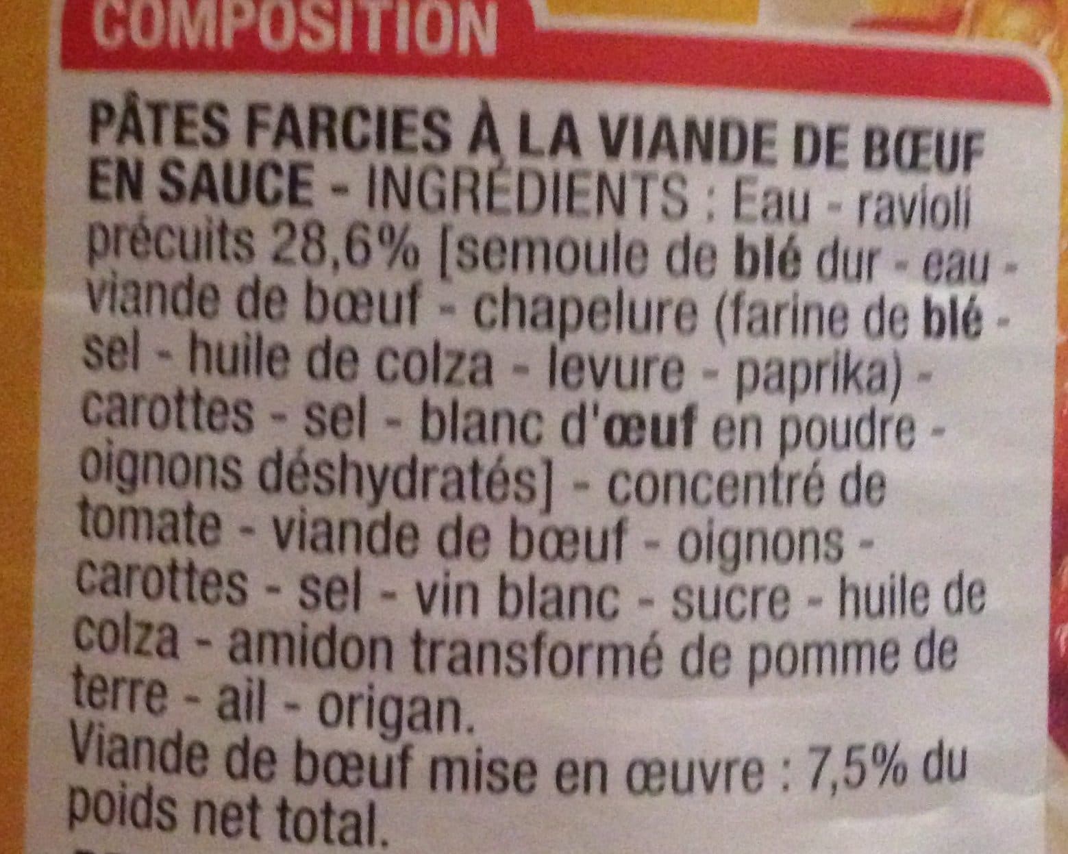 Cora Raviolis Pur bœuf packshot