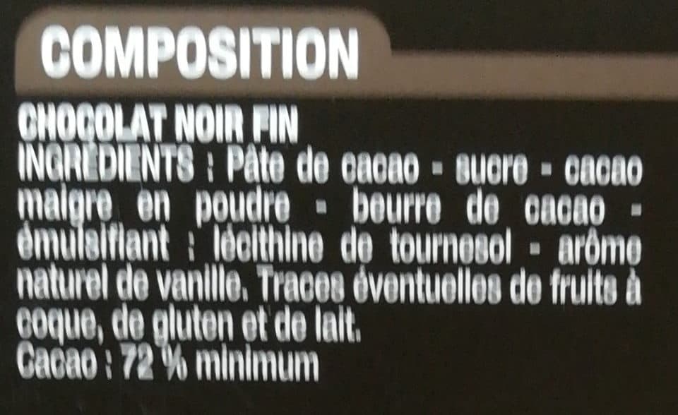 Cora Chocolat noir 72% Cacao packshot