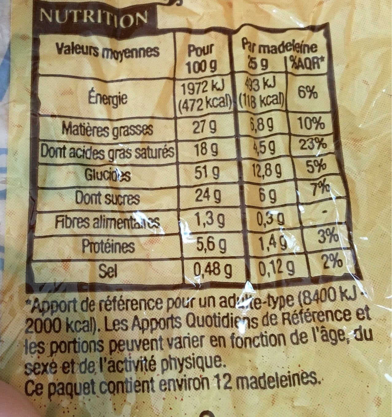 Patrimoine gourmand Madeleines De Commercy - Pur Beurre packshot