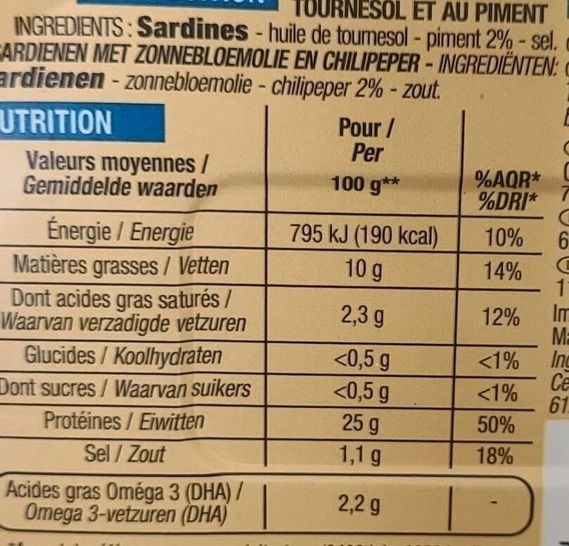 Cora Sardines pimentées packshot