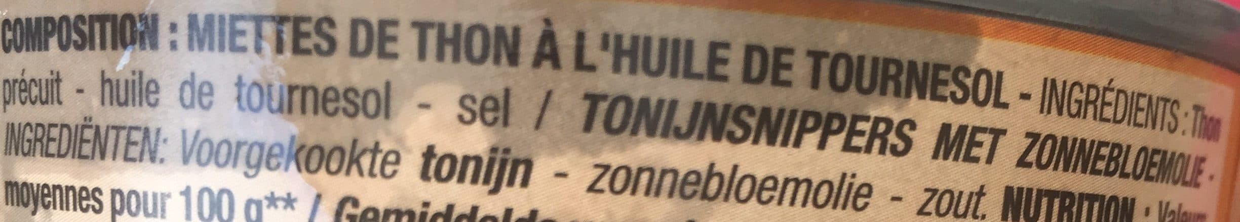 Cora Miettes de Thon à l'huile de tournesol packshot