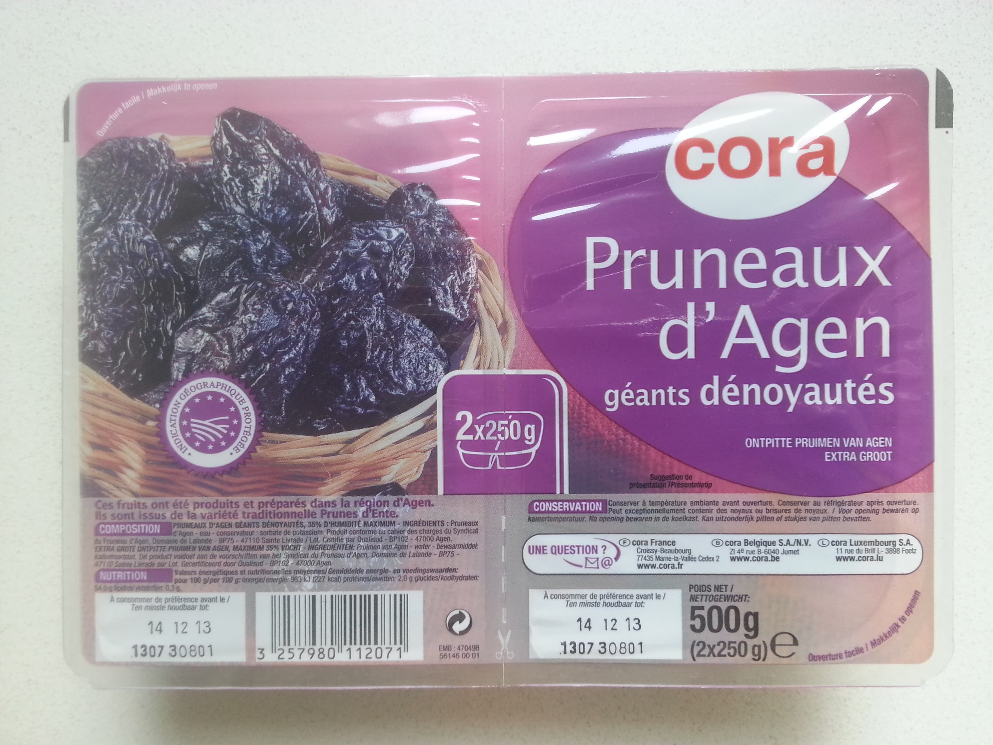 Cora Pruneaux d'Agen géants dénoyautés packshot