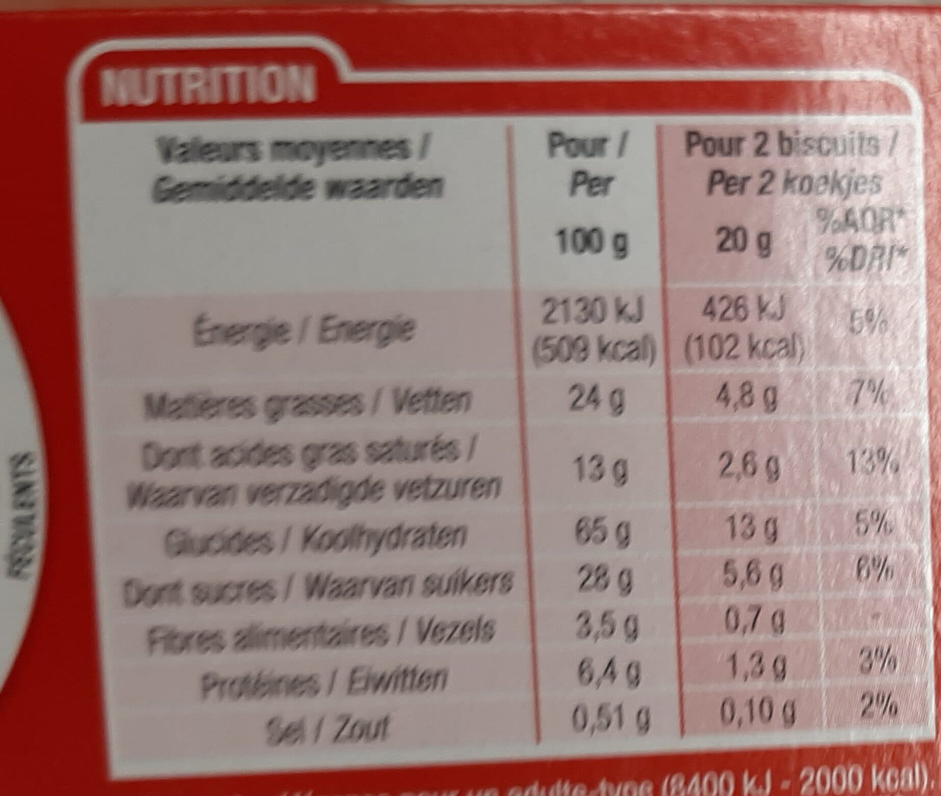 Cora Sablés nappés chocolat noir packshot