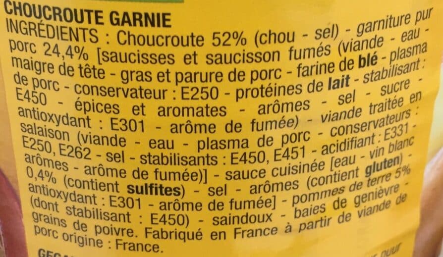 Cora Choucroute packshot
