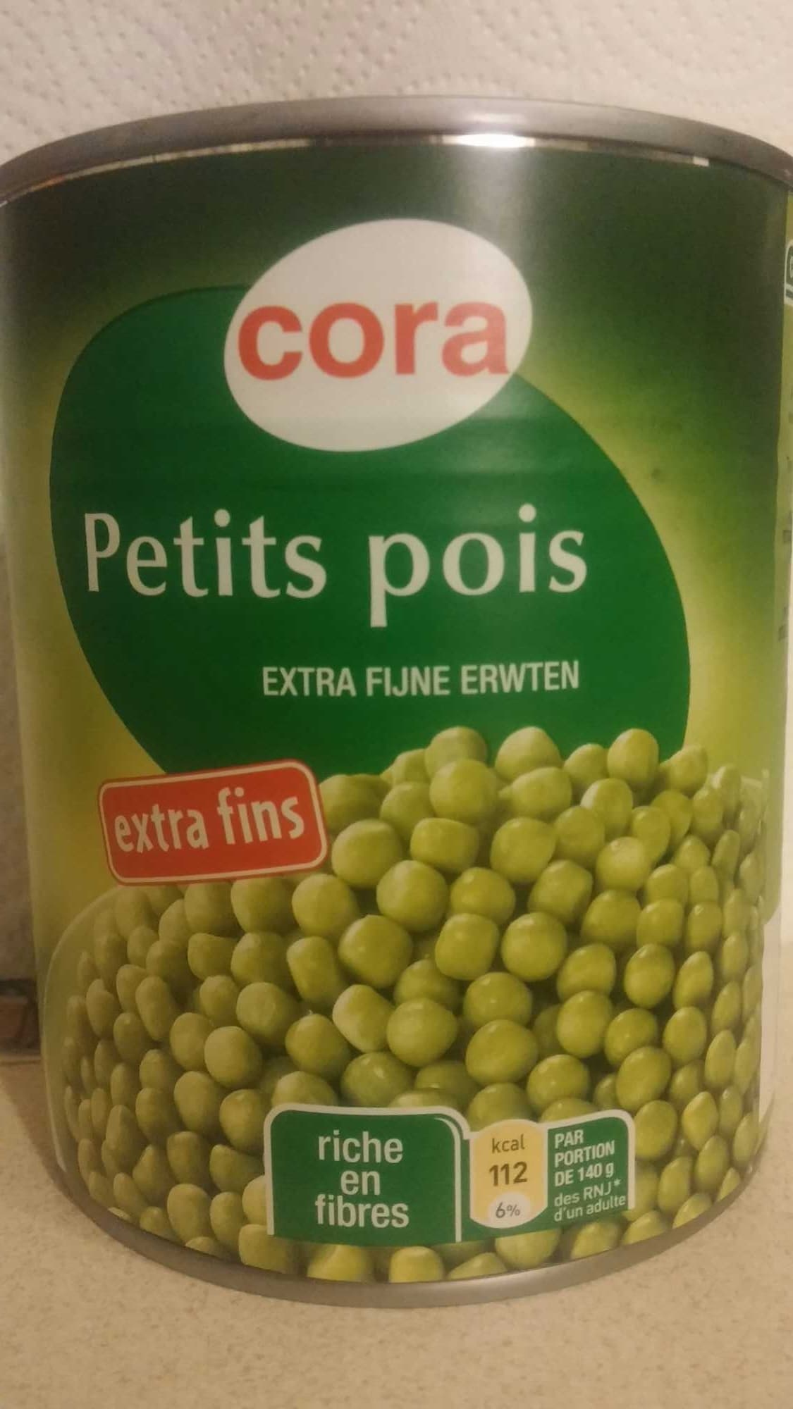 Cora Petits pois extra fins packshot