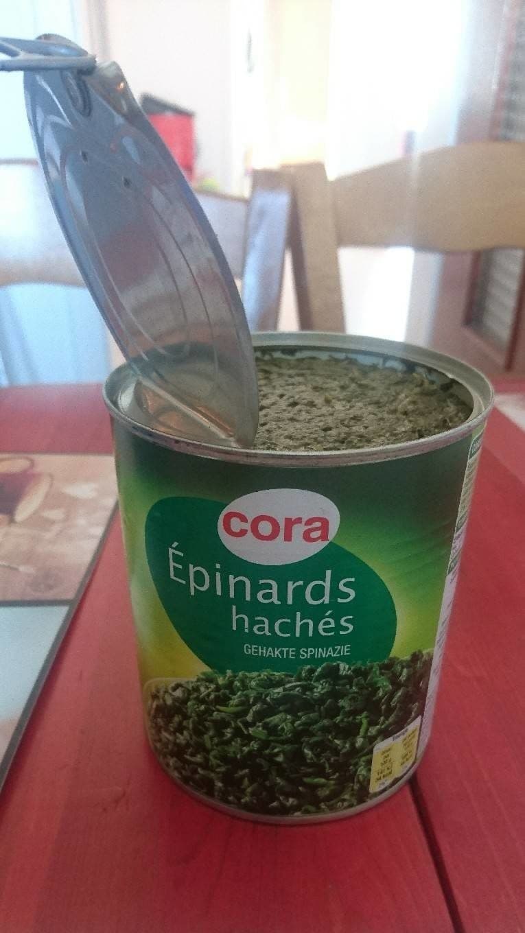 Cora épinards Hachés, Boîte De 790 Grammes, Marque Cora packshot