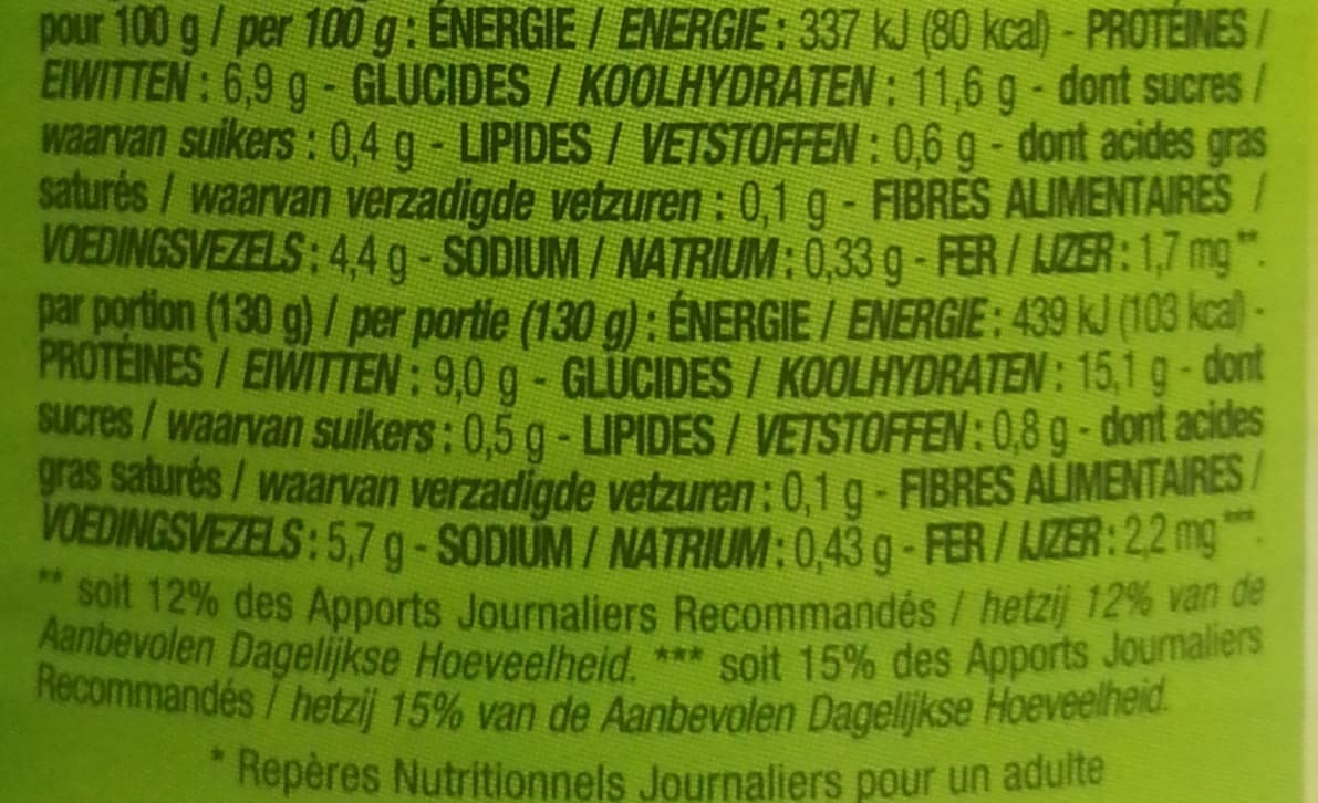 Cora Lentilles préparées packshot