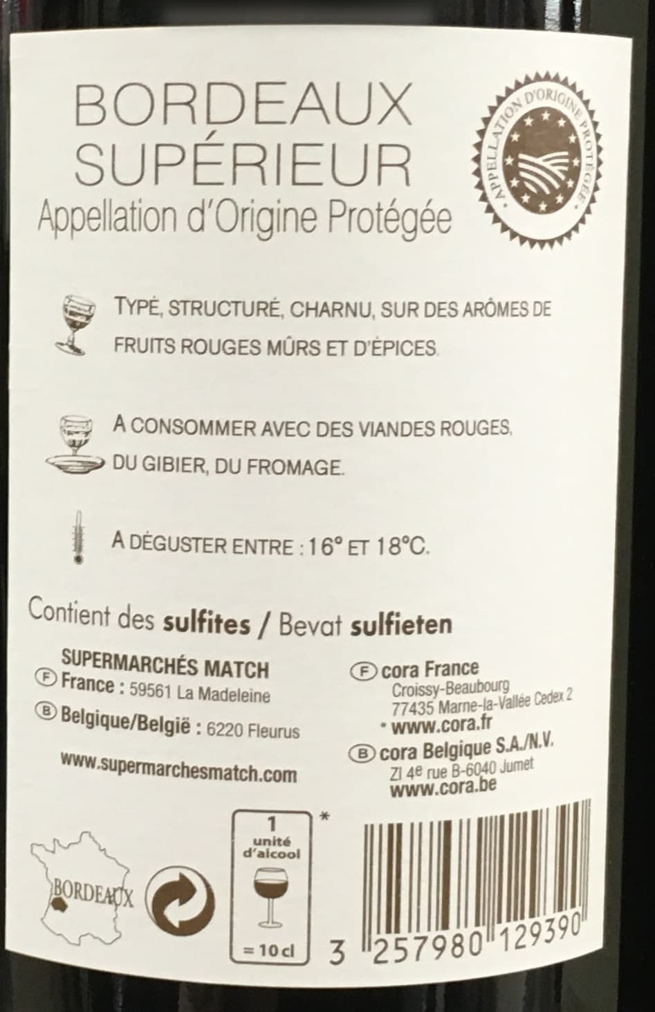 L'Âme du Terroir Bordeaux Supérieur 2013 packshot