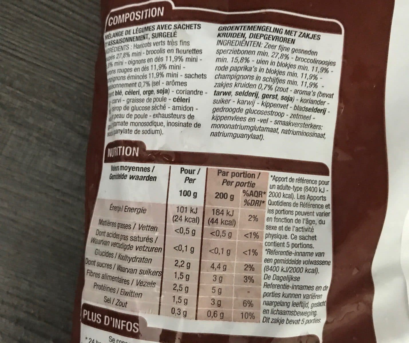 Cora Poêlée Légumes Et Champignons 1 Kilo packshot