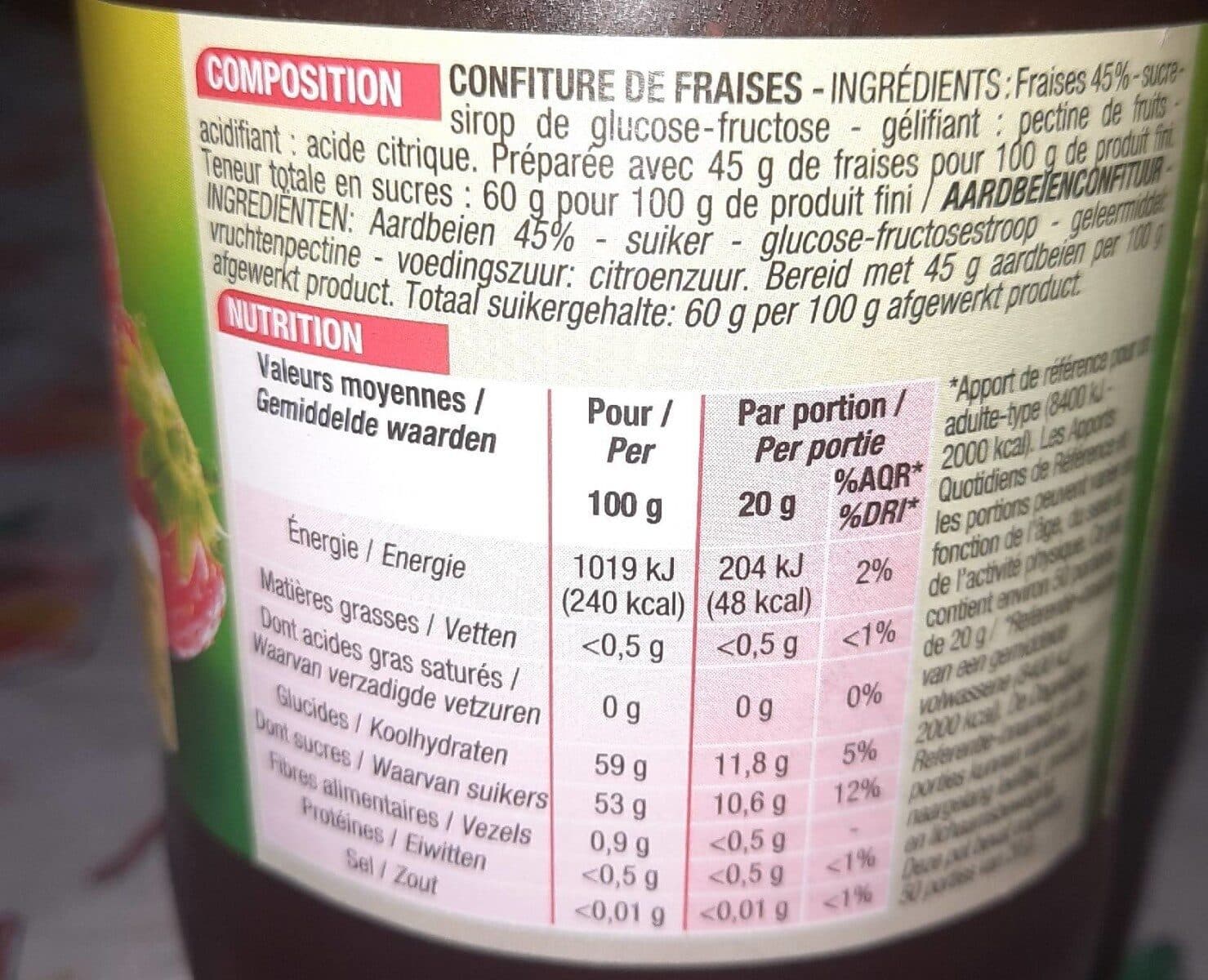 Cora Confiture De Fraise 1 Kilo packshot