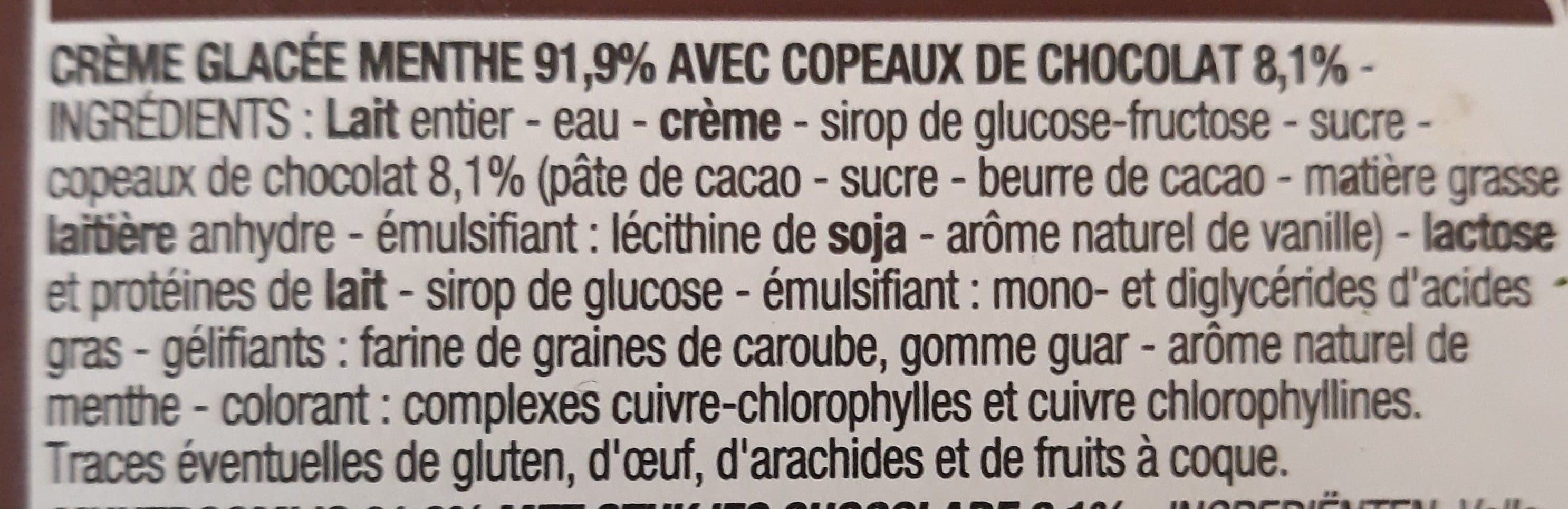 Cora Crème Glacée, Menthe-chocolat, 1 Litre, Marque Cora packshot