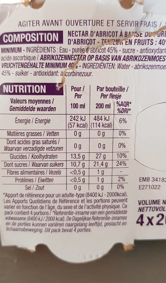Cora Nectar d'abricot packshot