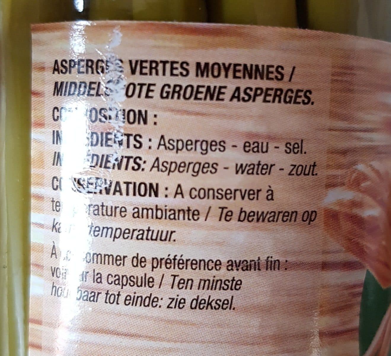 Open Food Facts Asperges vertes moyennes packshot