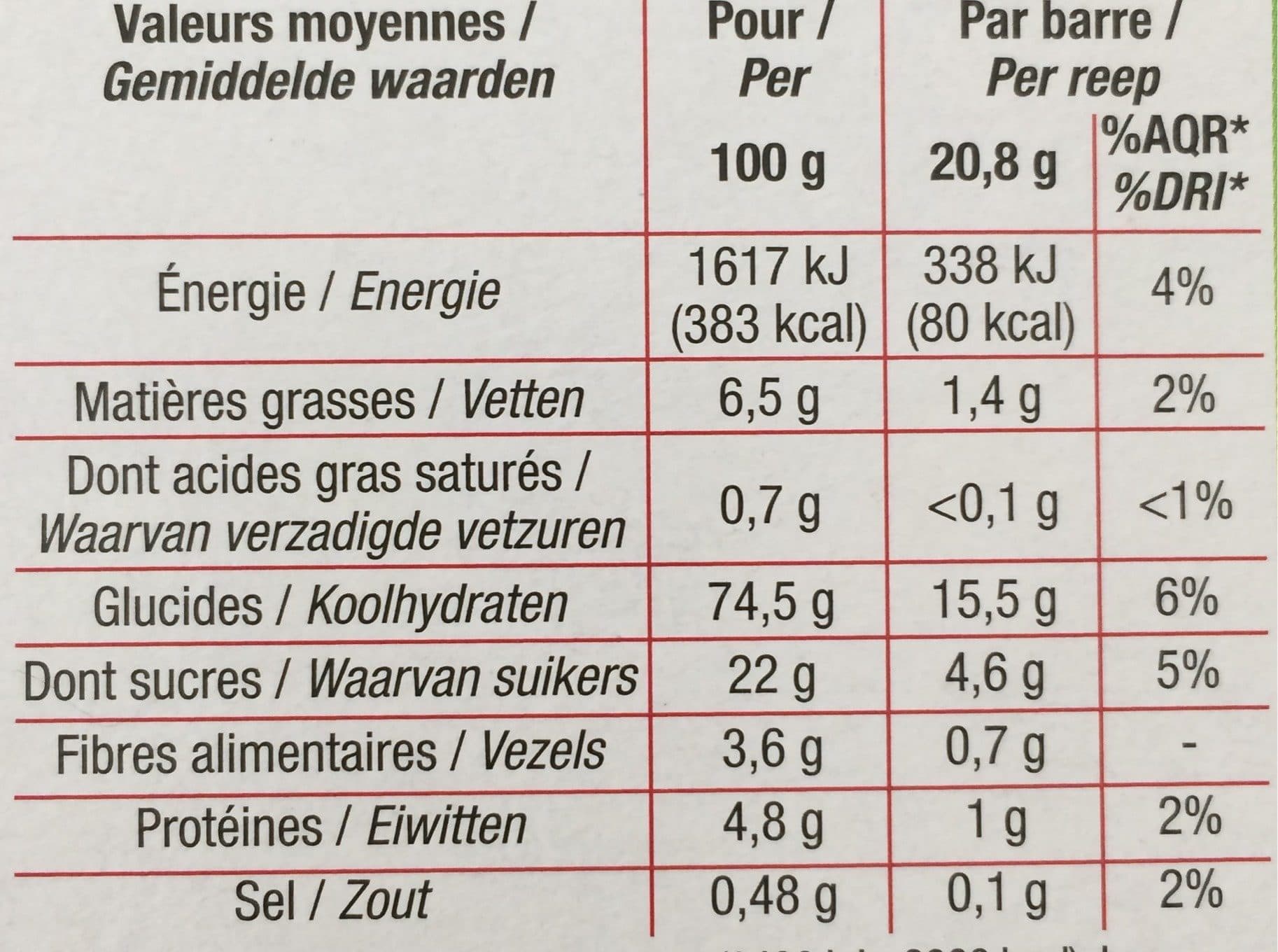 Cora Barres cereales fruits rouges packshot